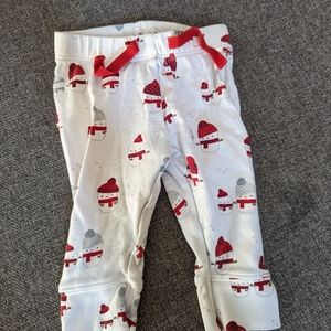 Christmas Snowman baby pants. 3-6 months